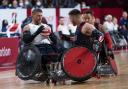 England take on the US in wheelchair rugby at the Paralympics