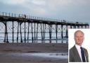 Saltburn and (inset) Councillor Philip Thomson