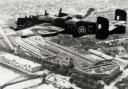 IN AIR: An RAF bomber on a mission during the Second World War