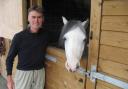 Dave Thomas with his pony Burco