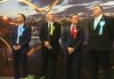 The four candidates for Stockton South as they waited for the declaration