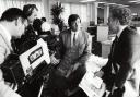 Allan Prosser being interviewed by BBC TV in 1989 when the Echo had acquired an IRA dossier