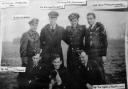 A collect picture of the crew of the Lancaster bomber. Pilot Officer William McMullen crash landed in a field near Darlington after it caught fire during a training flight, saving the lives of his six crew members and countless residents living below.