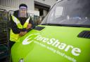 Marcus Rashford at FareShare, Greater Manchester, during his campaign for an extension of the free school meals scheme