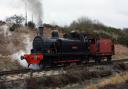 BACK ON TRACK: The Robert Stephenson built locomotive Twizell makes her first test run on the Tanfield Railway at the weekend