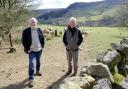 Landscape artist Kane Cunningham with Andy Goldsworthy (right)who is collaborating with Ryedale Folk Museum              Picture: TONY BARTHOLOMEW