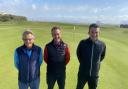 Seaton Carew's new professional team - pro shop assistant Andy Stubbings , head professional Martyn Stubbings and teaching professional James Maw