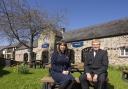 Louise Jackson, of Barclays Bank, with Durham county councillor John Shuttleworth at the Durham Dales Centre, in Stanhope                           Picture: DURHAM COUNTY COUNCIL