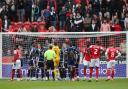 Anfernee Dijksteel is sent off for Middlesbrough at Rotherham