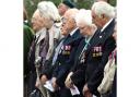 LEST WE FORGET: The remaining veterans take part in a silent tribute during the ceremony.