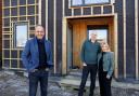 Rich and Jane at their self-build project in York with Grand Designs presenter Kevin McLeod. Photo from Channel 4