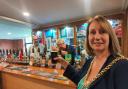 First pint pulled at the 41st Durham Beer Festival for the city's Mayor, councillor Lesley Mavin