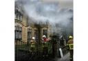 Firefighters attend the scene of a fire at the old Bishop Auckland Grammar School, in March 2007.