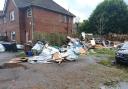 The fly-tipping on Delves Lane in Consett