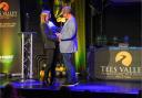 Leanne Davis collects her Best North East Film Award from Robson Green at TVIFF 2023 Credit: TERRY BLACKBURN