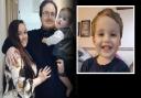 Rebecca Hall and Ashley Hambly with toddler Leo who died on January 21 just six days after a brain tumour was discovered.