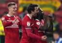 Emmanuel Latte Lath leads the celebrations after scoring Middlesbrough's second goal