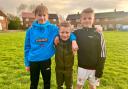 From left, Jake, Lucas and Preston outside their homes in Brompton