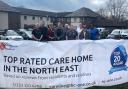 Melbury Court care home in Durham celebrate win Credit: HC-ONE