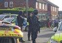 Armed police on Dovedale Road in Grangetown on Friday (April 12) evening.