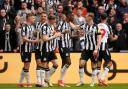 Alexander Isak leads the celebrations after scoring in Newcastle's weekend win over Tottenham