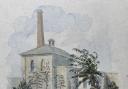 Henry Pease's engine house and bath house on the edge of his gardens in Westbrook