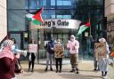 Students demonstrating in support of Palestine at Newcastle University this week