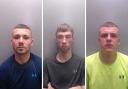 From left, Rodney Smith, Brandon Parker, and Clayton Ophield have been jailed