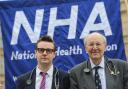 HEALTHY OPTIONS: Dr Clive Peedell with Dr Richard Taylor at the launch of the National Health Action party