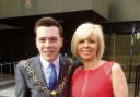 COUNCIL CHAIRMAN: Luke Ives with his mum Louise