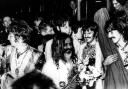 The Beatles join the Maharishi Mahesh Yogi centre at Bangor, Wales, to participate in a weekend of meditation August 1967.