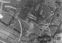 Aerial photograph of Pegasus Bridge in Normandy, during the D Day invasion