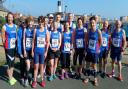 Club runners at the Hartlepool Marina
