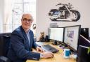 FOCUS: Keen motorcyclist Phil Upton, managing director at Purple Creative Studio, at work in the firm's Richmond base