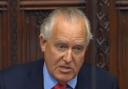Lord Hain speaking in the House of Lords in London naming Topshop owner Sir Philip Green as the businessman behind an injunction against the Daily Telegraph Picture: PA