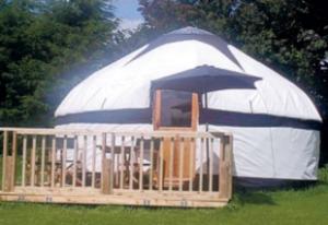 IN TENTS: A yurt with its own decking area