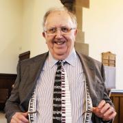 A man of integrity: John Biggs with his keyboard tie and braces