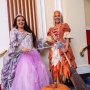 Scarlett as the Fairy Godmother and Gemma Naylor as Cinders