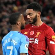 Raheem Sterling clashed with Joe Gomez during Liverpool's weekend win over Manchester City - and the pair continued their altercation after reporting for international duty on Monday