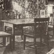 The tables and chairs around which the 1820 meeting took place in the George & Dragon – they were also used in 1920