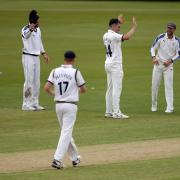 Yorkshire's players celebrate a Durham wicket on the opening day of their game in the Bob Willis Trophy (Picture: Chris Booth)