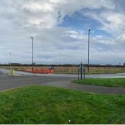 The planned site of the care home and nursery on the edge of the Dowerby Gateway estate