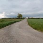 The access road to Bagby Airfield