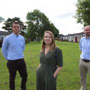 Ruth Dent, Director of Assets and Compliance at believe housing, with RE:GEN Group’s head of sustainability, Brian Bedford, and CEO, Lee Francis.