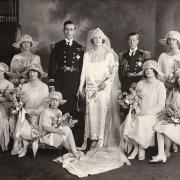 EXCHANGING VOWS: Lord and Lady Mountbatten on their wedding day in 1922. With them as best man is the then Prince of Wales – later King Edward VIII and the Duke of Windsor