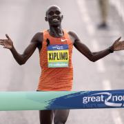Jacob Kiplimo crosses the finish line to win the Great North Run (Picture: Richard Sellers/PA Wire)