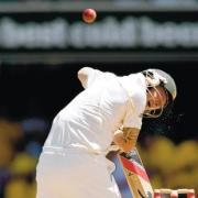 OVER AND OUT: Michael Clarke is bowled out at the Gabba in Brisbane