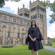 Marnie Rauf, ready for her metriculation ceremony for Durham University. Picture: Chris Barron