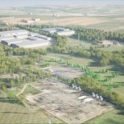 An image of what the proposed converter station could look like with a proposed development to Jade Business Park. Picture: AECOM Infrastructure & Environment UK Limited.