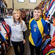 Jack Adams, from Wynyard near Stockton-on-Tees, has turned his hobby for collecting rare and obscure football shirts into an online business Credit: UKSE
